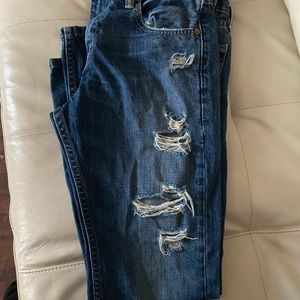 Men Levi blue jeans